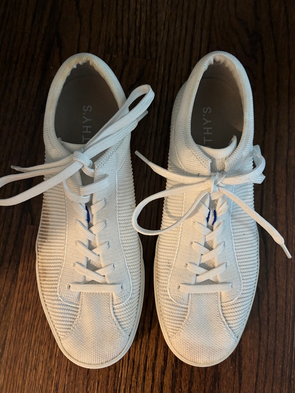 Rothy’s white lace up sneakers size women’s 10